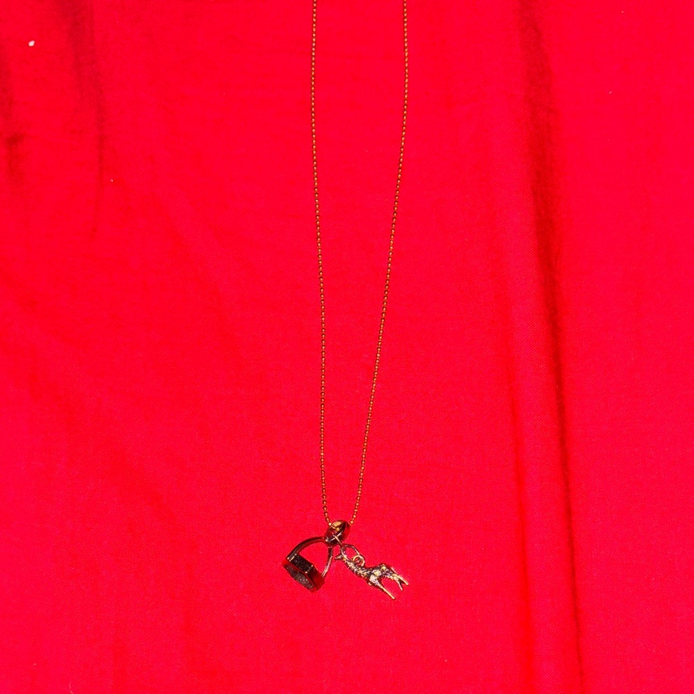 Elegant Gold Necklace with Charms